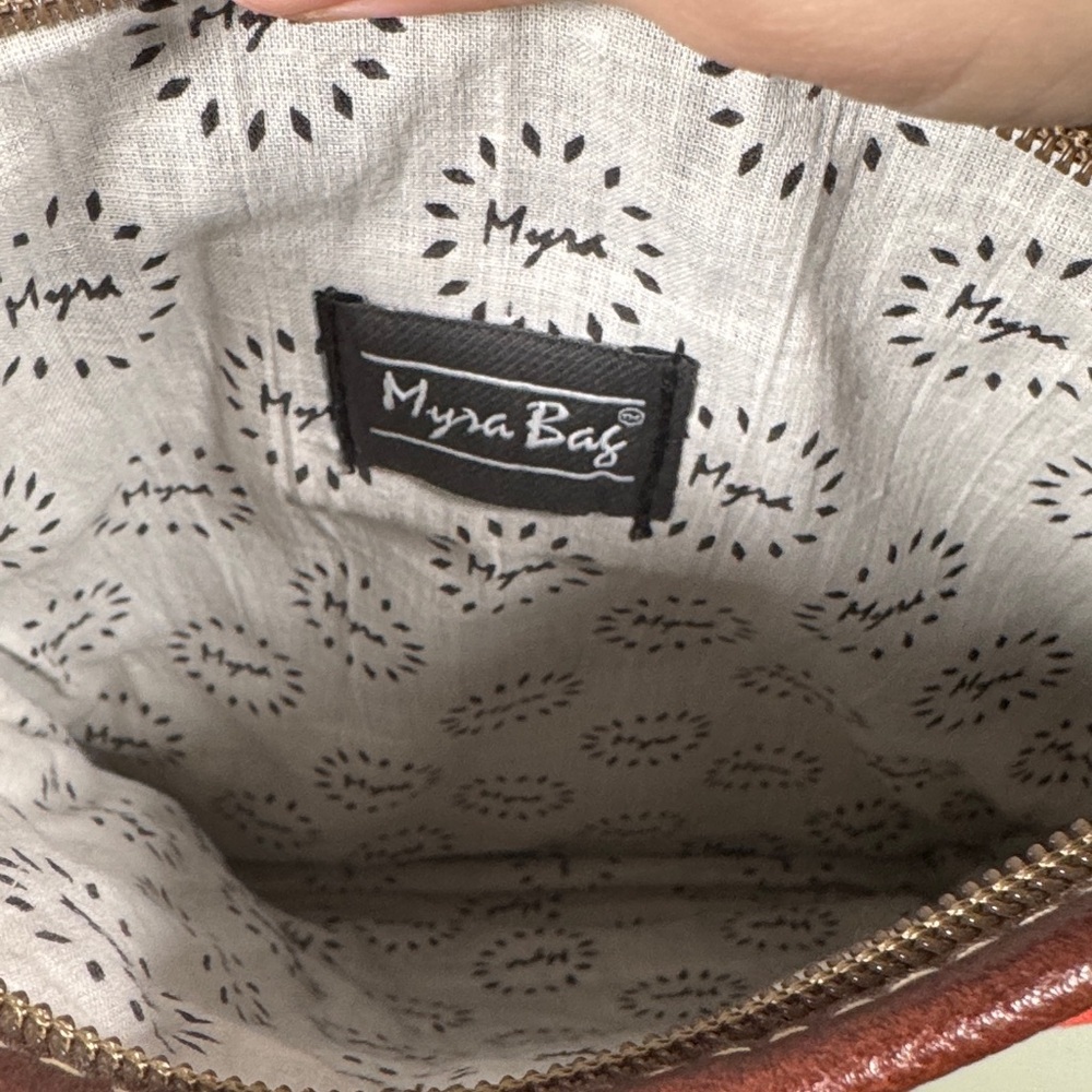 Myra Bag Red and Brown Floral Crossbody - Picture 4 of 6